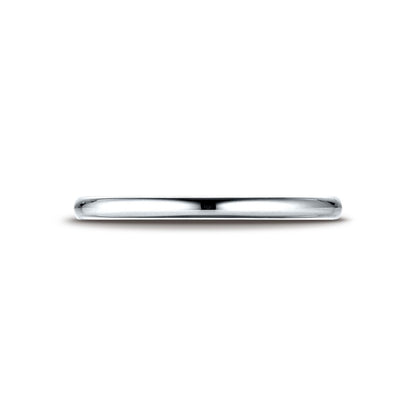 Platinum 2 Mm Slightly Domed Standard Comfort-fit Ring