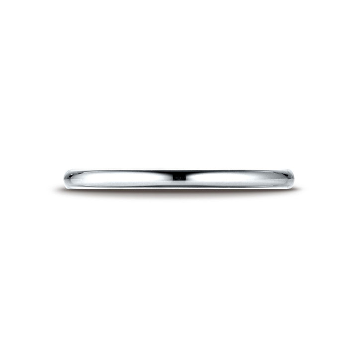 2mm Slightly Domed Comfort-Fit Wedding Band, in Platinum | RockHer