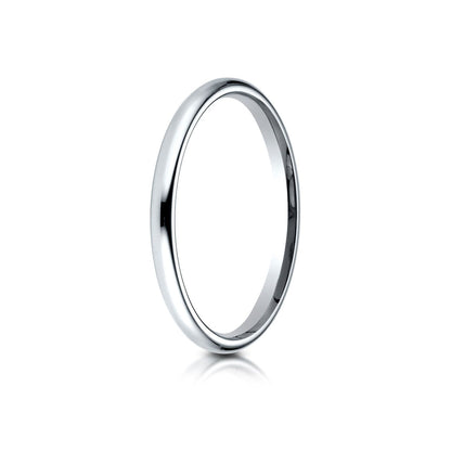 Platinum 2 Mm Slightly Domed Standard Comfort-fit Ring