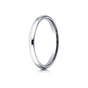 2.5mm Slightly Domed Comfort-Fit Wedding Band, in 14K White Gold | RockHer