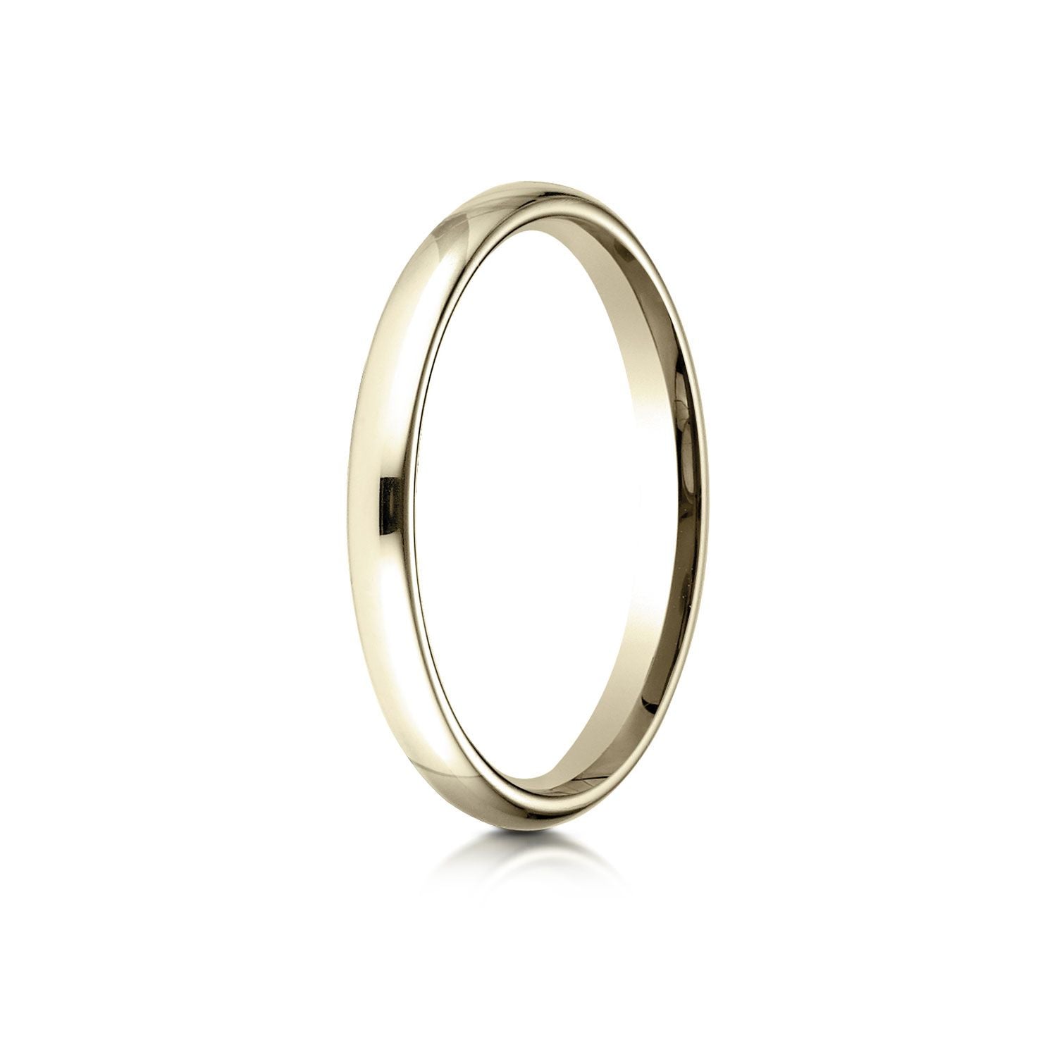 14k Yellow Gold Mm Slightly Domed Standard Comfort-fit Ring