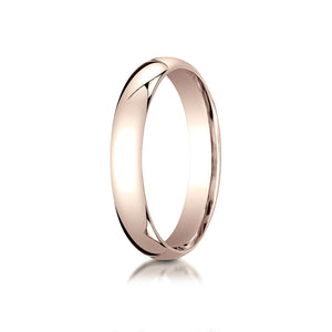 4mm Slightly Domed Comfort-Fit Wedding Band, in 14K Rose Gold | RockHer