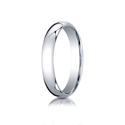 Platinum 4mm Slightly Domed Standard Comfort-fit Ring