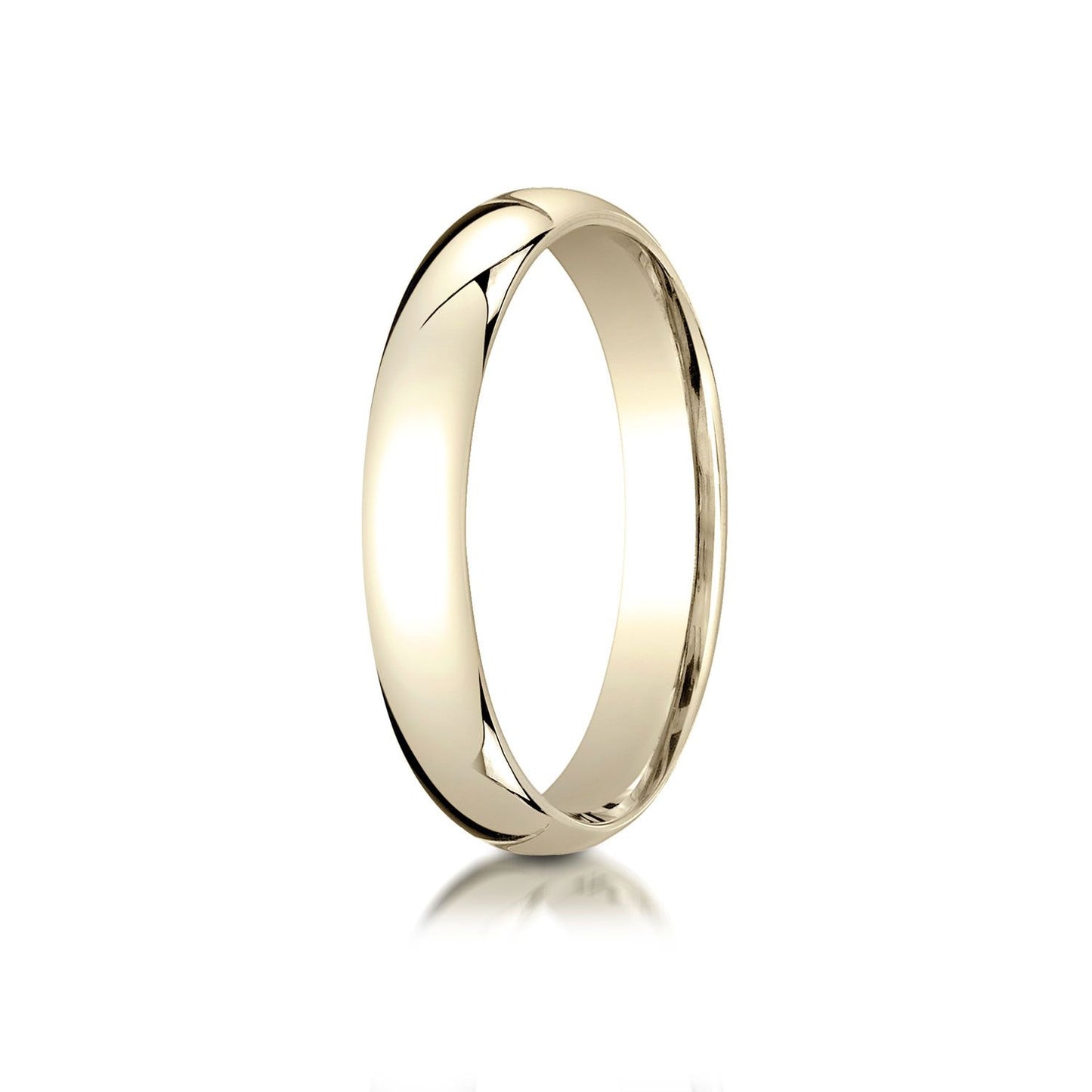 14k Yellow Gold 4mm Slightly Domed Standard Comfort-fit Ring