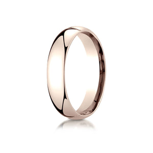 5mm Slightly Domed Comfort-Fit Wedding Band, in 14K Rose Gold | RockHer