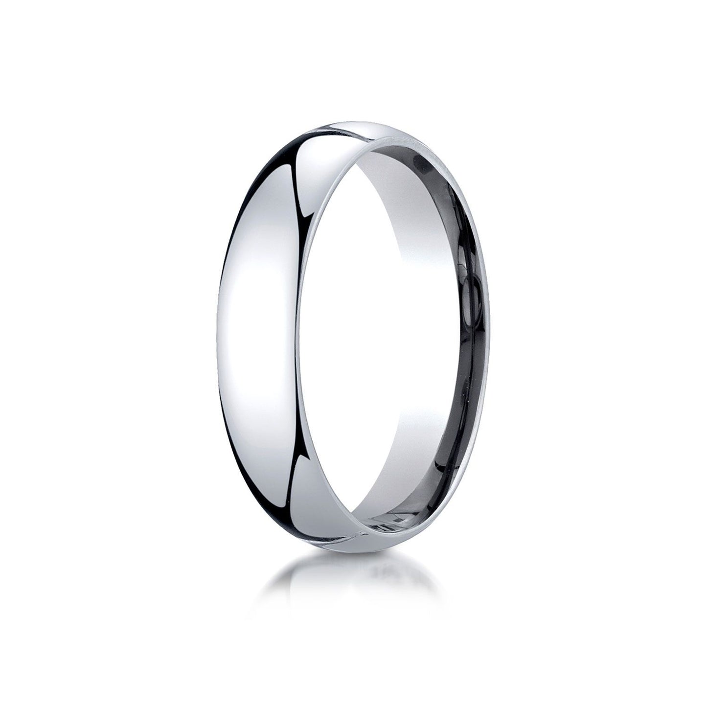 Platinum 5mm Slightly Domed Standard Comfort-fit Ring