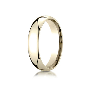 5mm Slightly Domed Comfort-Fit Wedding Band, in 14K Yellow Gold | RockHer