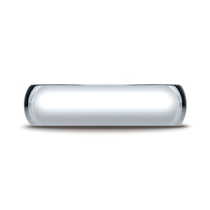 6mm Slightly Domed Comfort-Fit Wedding Band, in Platinum | RockHer