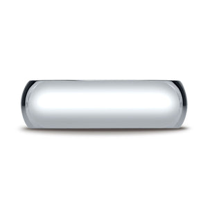 7mm Slightly Domed Comfort-Fit Wedding Band, in Platinum | RockHer