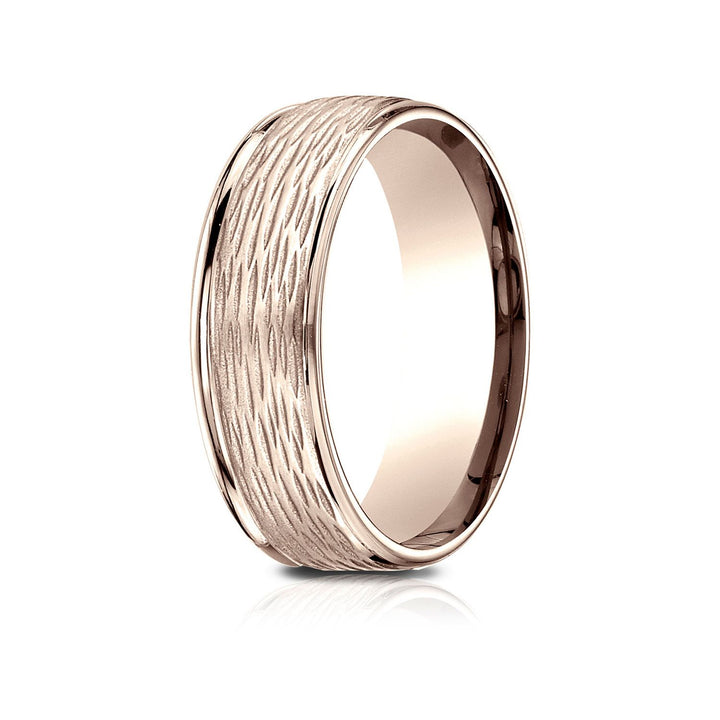 7.5mm Comfort-Fit Wedding Band, in 14K Rose Gold | RockHer