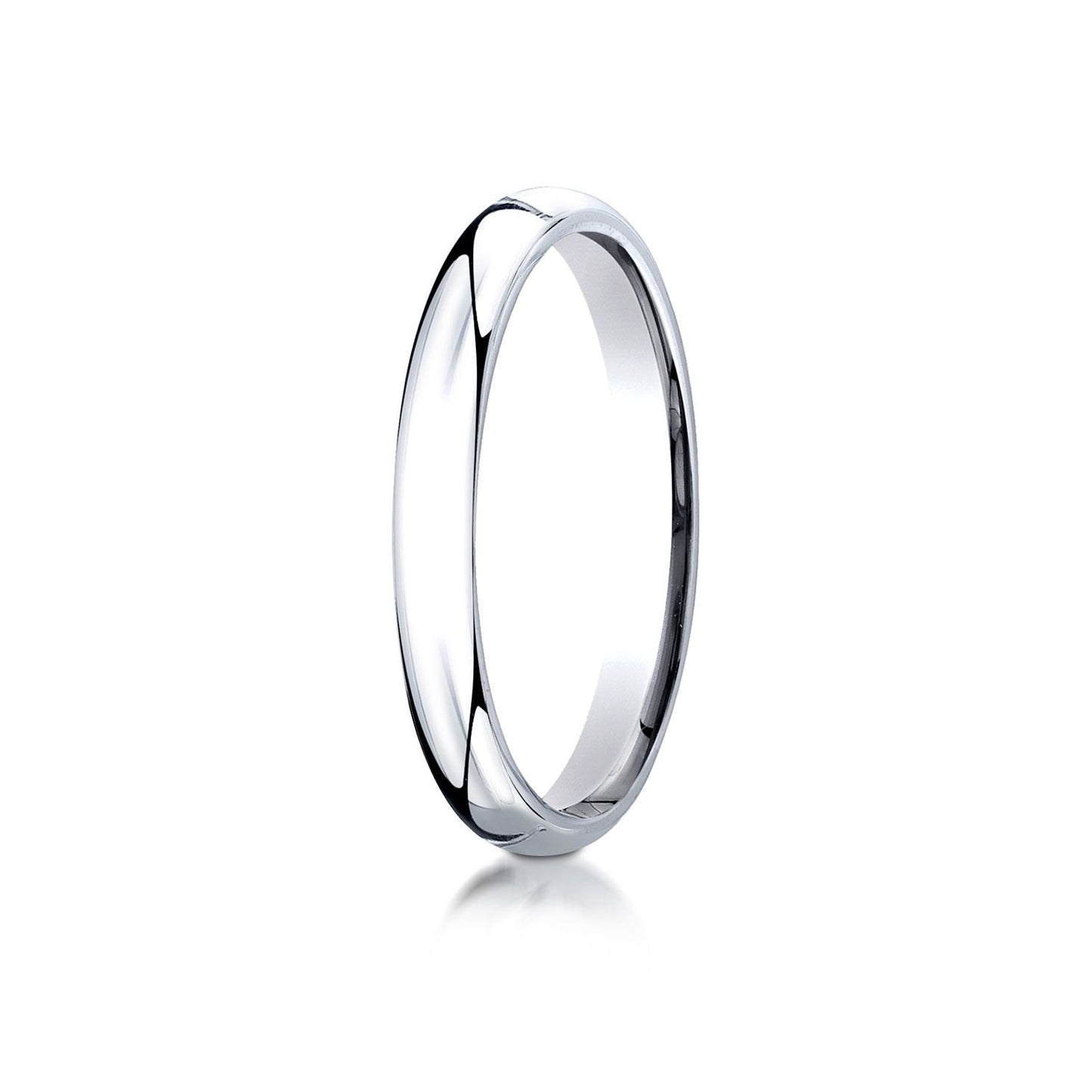 Platinum 3mm Slightly Domed Super Light Comfort-fit Ring