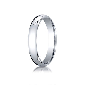 4mm Slightly Domed Super Light Comfort-Fit Wedding Band, in 14K White Gold | RockHer
