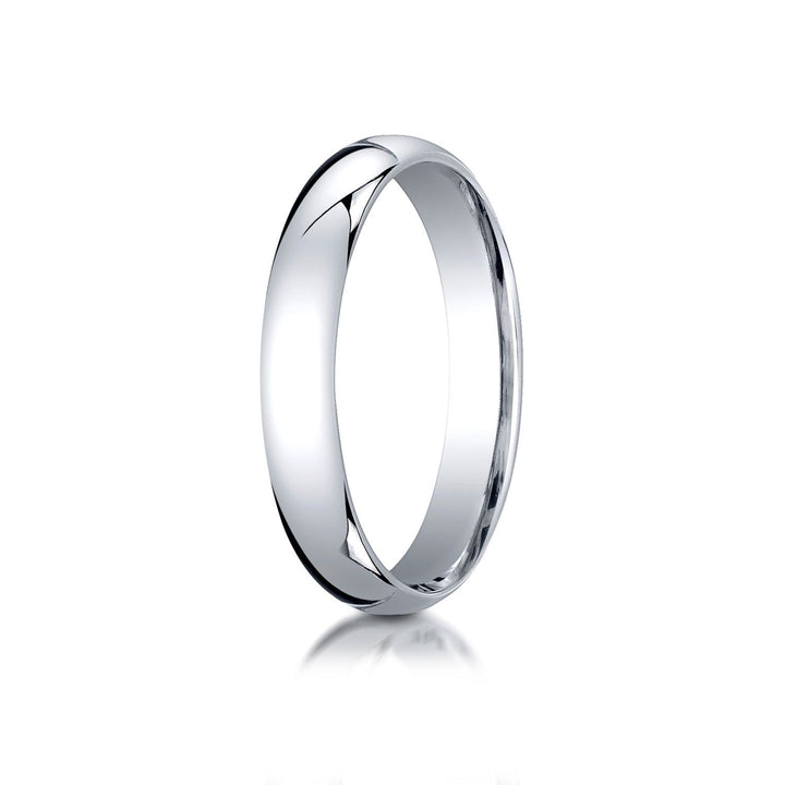 4mm Slightly Domed Super Light Comfort-Fit Wedding Band, in 14K White Gold | RockHer