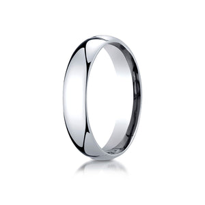 5mm Slightly Domed Super Light Comfort-Fit Wedding Band, in 14K White Gold | RockHer